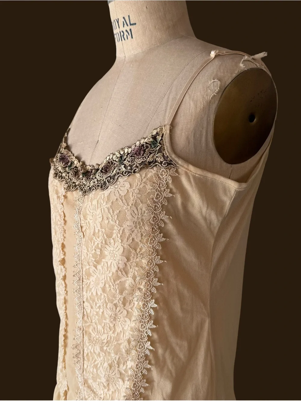 Vintage 90s Romantic Edwardian Cream Lace Cami and Cardigan Set of Two - Picture 3 of 8